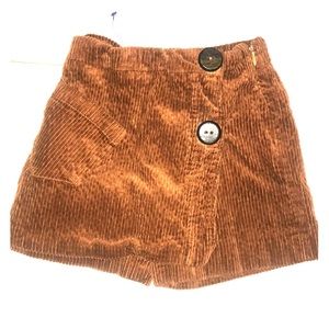 Zara kids pumpkin corduroy skort skirt size 5 (3-4